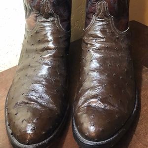 Mens Lucchese Vintage Ostrich Boots sz 13
